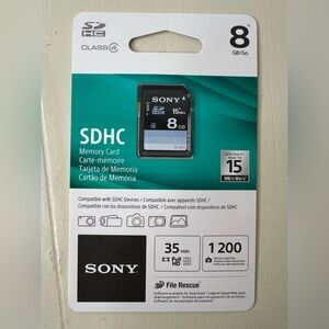 Brand New-Sony 8GB SDHC Class 4 SD Memory Card SF-8N4/TQ3 - Factory Seal…